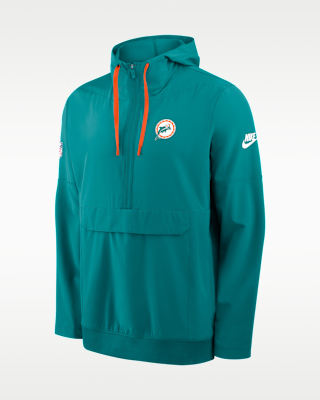 USA製NIKEナイキNFLドルフィンズアメフトチーム中綿ナイロンジャケット Miami Dolphins Alt Anorak Men's Nike NFL 1/2-Zip Hooded Jacket